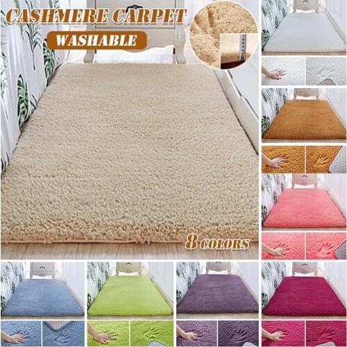 Silky Fluffy Carpet Modern Home Decor Long Plush Shaggy Rug Childrens Play Mats Sofa Living Bedroom Mat Balcony Carpets