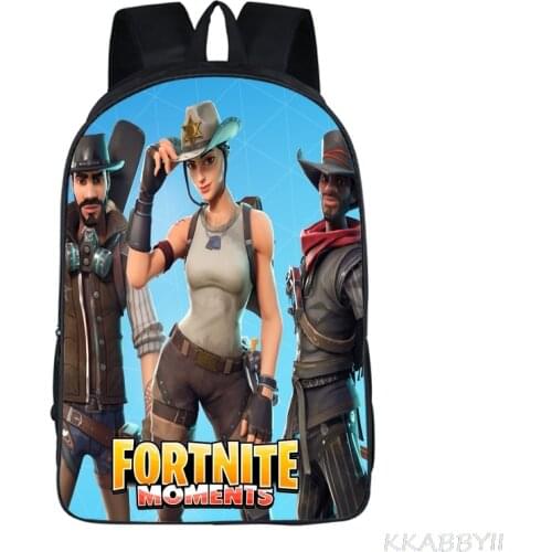 Game Character Fortnite School Bag Printed Fortress Night Kids Cartoon Schoolbag Battle Royale Backpack Travel Kids Student Bag