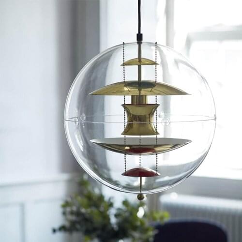 Nordic Danish Design Planet Globe Ball Pendant Lights for Hotel Villa Kitchen Hanging Lamps Fixtures Living Room Decor Luminaire
