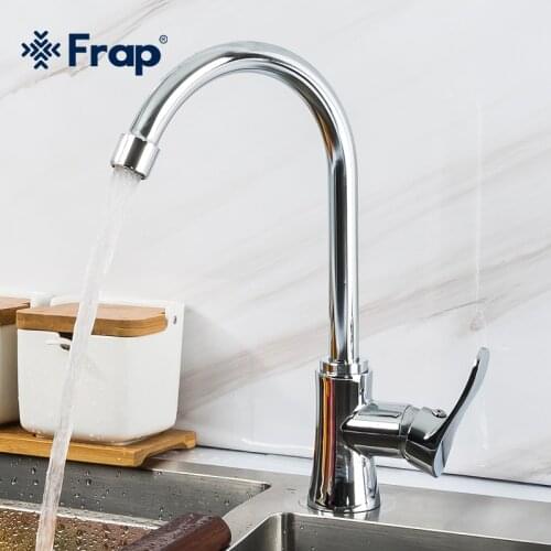 Frap Kitchen Faucet Stainless Steel Single Handle Sink Tap Curved Single Cold Water Tap Crane Bathroom Basin Water Faucet F40501