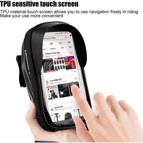 MTB Bike Cycling Bag Front Tube Frame Phone Waterproof Bicycle Storage bag 6.5inch phone Pouch Frame Holder Bicycle Accessories