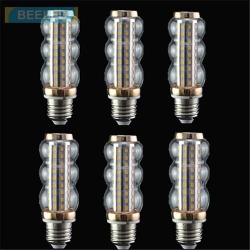 6Pack 10W E27 LED Lamp E14 LED Bulb Led Candle Light Bulb E27 led Corn Lamp 220V 2700K warm white Chandelier Crystal lamp Lights