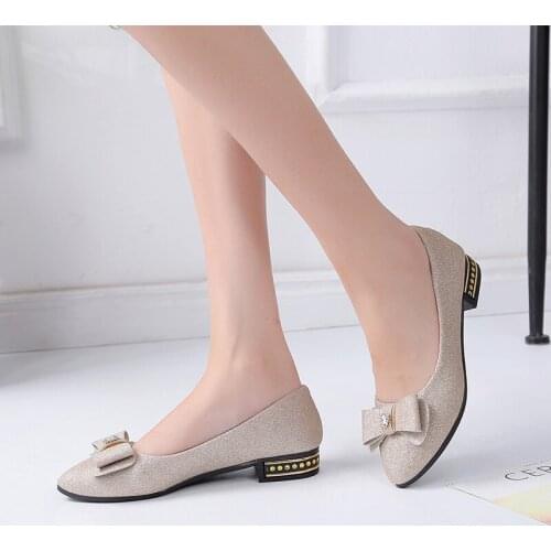 Butterfly-knot buckle strap Flat Shoe Breathable Soft Bottom Shoes comfortable Women Casual Lady elegant Metal decoration U19-65