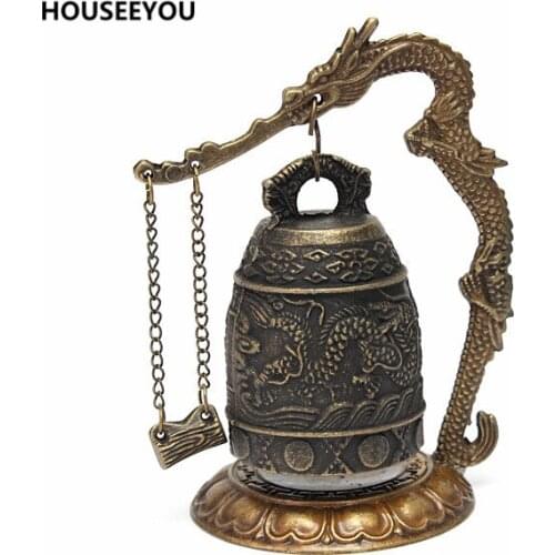 Home Decor Hanging Decorations Retro Excellent Alloy Tibet Carved Dragon Buddha Buddhist Wind Bell Decoration Crafts Ornaments