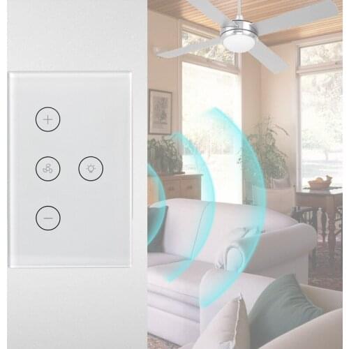 WiFi Smart Ceiling Fan Light Touch Switch RF433 Smart Life/Tuya App Control Work Alexa Google Home Voice Control EU US