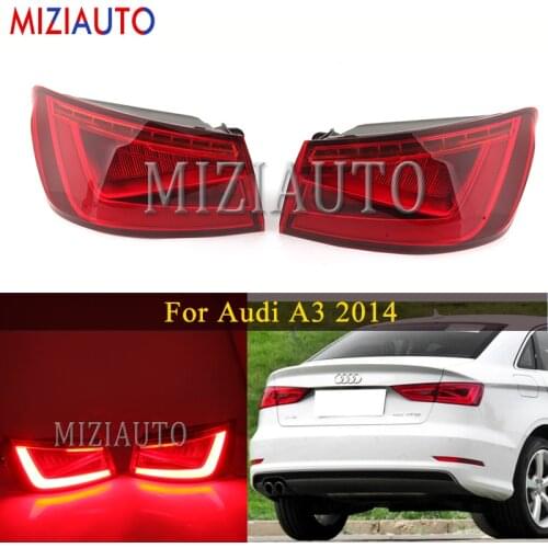 For Audi A3 2014 Outer side Rear tail light Warning Light Left/Right Brake Light Rear Bumper Light taillights assembly