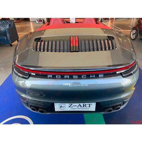 Z-ART 911 carbon fiber rear spoiler for 992 carbon fiber rear trunk spoiler for 2020 911 carbon fiber tail spoiler for 992