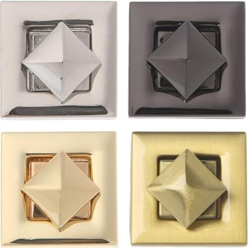 4 Colors Square Shape Clasp Turn Lock Twist Locks For DIY Messenger Handbag Bag Hardware Fashion 1Pc Luggage Bags Accessories
