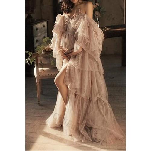 Ladies bare shoulders mopping the floor to shoot long bathrobes bride and bridesmaid maternity clothes