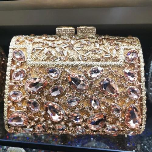Women Evening Bags and Clutches Formal Dinner Ladies Party Crystal Handbags Bridal Wedding Clutch Purse Wallet Handbag Purses