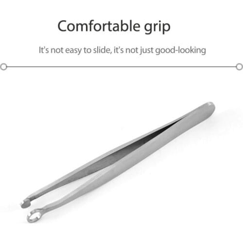 1pcs Professional Stainless Tweezer Eyebrow Face Nose Hair Clip Round Tweezer Nose Hair Trimmer Tool Multifunctional Clip