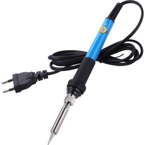 220V 60W Adjustable Temperature Electric Soldering Iron Soldeerbout Solder Iron BGA Soldering Station Welding Tools EU Plug