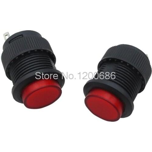 3 Piece Self-locking switch 503A button switch round 16MM 3A 250V red without light indicate
