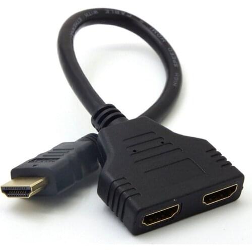 HDMI Male to HDMI Female Adapter Converter 1080P 2 Port HDMI Splitter 1 in 2 Out Video Cable HDMI Switch for PC Display