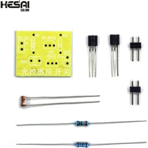 DIY Kit Light Control Sensor Switch Suite Photosensitive Induction Switch Kits DIY Electronic Trainning Integrated Circuit Suite