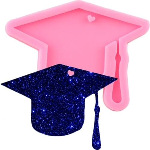 Doctor Hat Decoration Keychain Silicone Mold Epoxy Resin Keychains DIY Handmade Charms Molds Jewelry Making Necklace Moulds