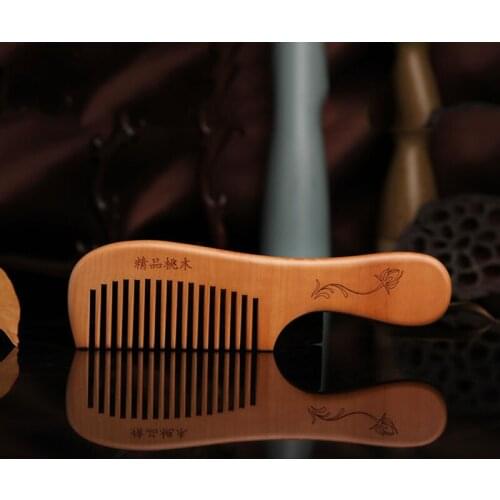Anti-static Head Sandalwood Wooden Combs Popular Natural Health Care Hair Comb Hairbrush With Handle Massager 2 types