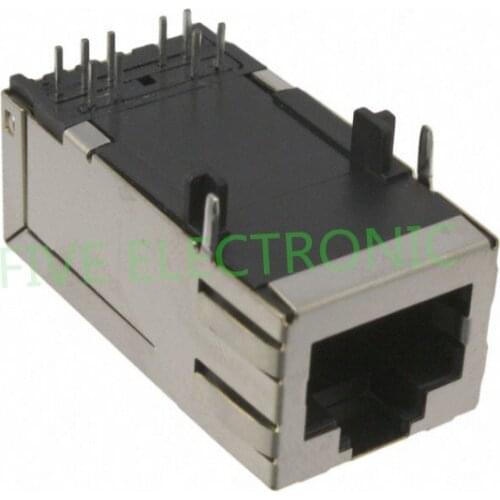JK0-0044 1 Port RJ45 Magjack Connector Through Hole 10/100 Base-TX, Power over Ethernet (PoE) JK0-0044NL