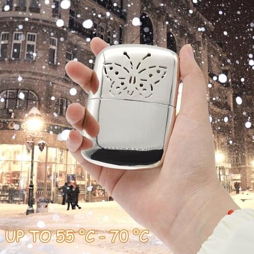 Zinc Alloy Pocket Hand Warmer Portable Platinum Standard Fuel Hand Warmer For Winter Outdoor Indoor Warmer Heater