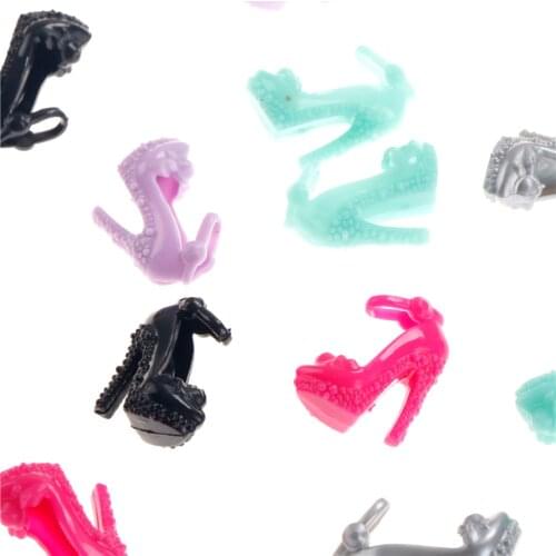 Fashion 10 Pairs For Doll Shoes Party Dress Doll Shoes For Dolls Accessories Play House Party Girls Gift