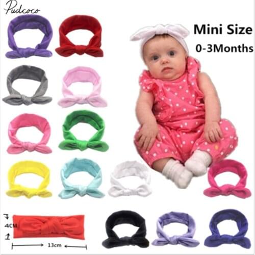 3M-12T New Baby Girls Princess Elastic Candy Solid Color Headdress Kids Baby Boys Cloth Hair Band Solid Bowknot Bow