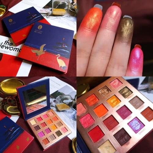 16 Color Glitter Eyeshadow Palette Shimmer Matte Eye Shadow Palette Shine Diamond Metallic Pigmented Makeup Pallete Cosmetics