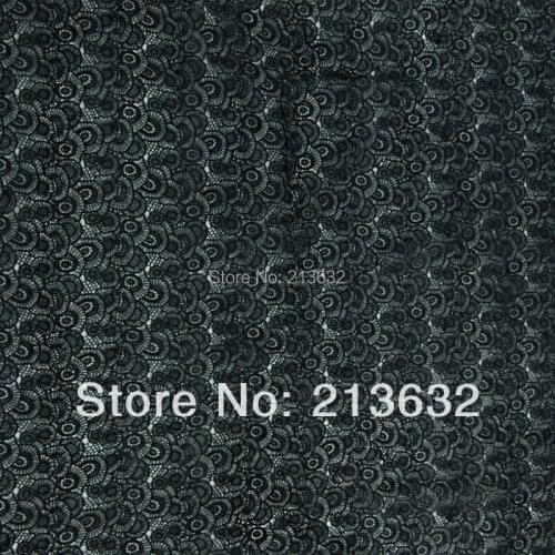 POs88-204 black lace fabric textile accessories classic computer embroidery processing soluble embroidery curtain cloth