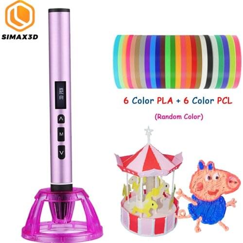 SIMAX3D Creative 3D Printing Pen Low Temperature 3D Drawing Pen with PCL PLA Filament Option for Children Drawing Design Gift
