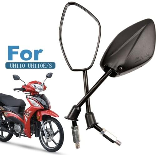 10mm 3C Certification Motorcycle Rearview Mirrors For SUZUKI Haojie Curved Beam UH110 UH110E UH110S HJ110-7-7C