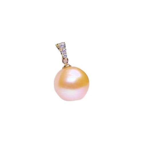 Shilovem 18k yellow gold real Natural pearls pendants fine Jewelry women trendy no necklace party new gift plant mymz11-12659zz