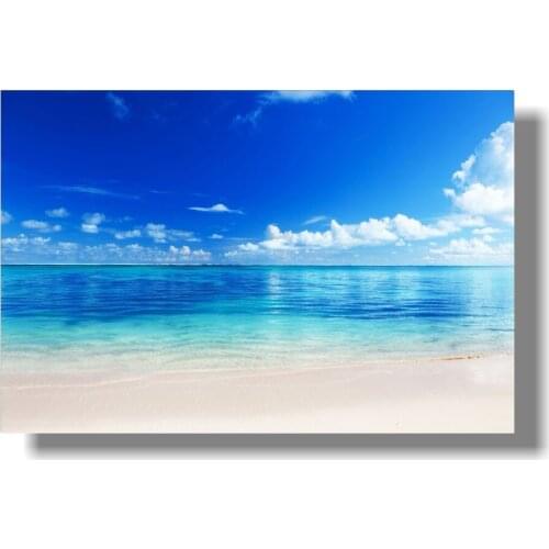 Scandinavian Style Seascape Posters Kids Room Decor Beach Sea Waves Pictures Sunrise Seascape Poster Office Decor