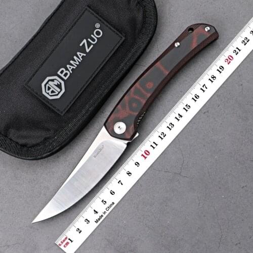 BAMAZUO YX641 Folding Knife 14C28N Blade G10 Handle Outdoor Hunting Fishing Survival Pocket Kitchen Fruit EDC Camping Tools