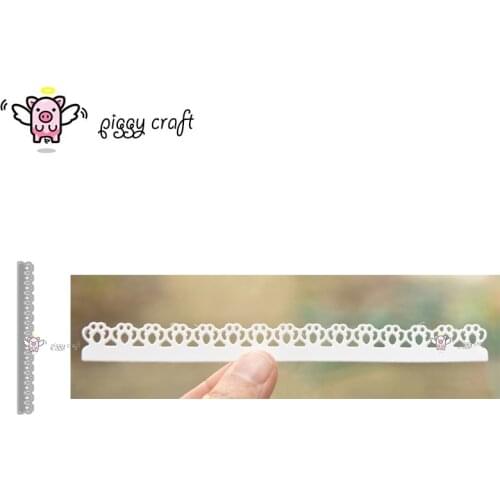 Piggy Craft metal cutting dies cut die mold Flower edge strip Scrapbook paper craft knife mould blade punch stencils dies