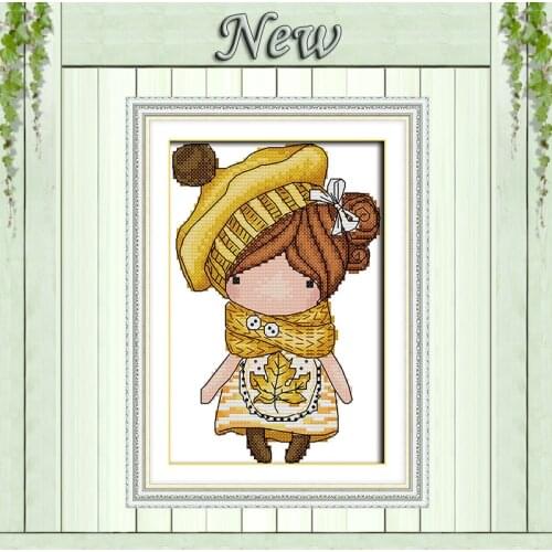 Magic doll cartoon decor diy painting counted print on canvas DMC 11CT 14CT kits chinese Cross Stitch embroidery needlework Sets