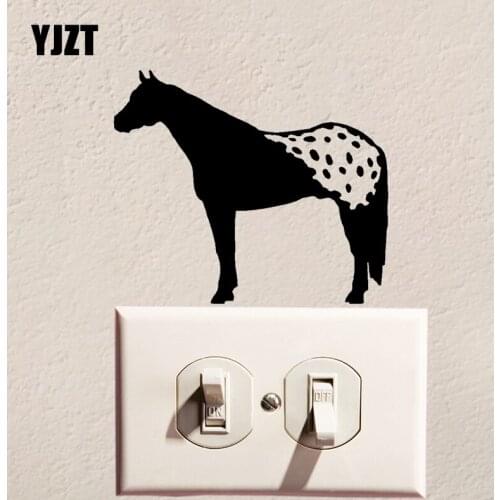 YJZT Horse Cartoon Animal Wall Switch Sticker Vinyl Decal Art Creative Fashion Home Decoration S19-0186
