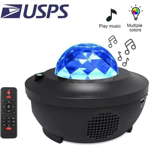 Z50 Dropshipping Star Projector Night Light Ocean Wave Projector with Smart WIFI Sky Night Light Remote Control Music Player
