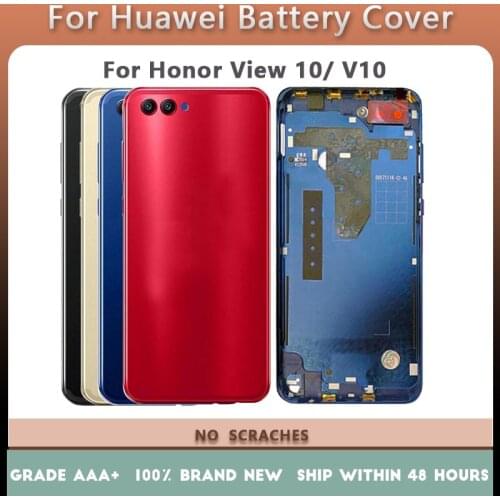 Back Battery Cover Door For HUAWEI Honor View 10 BKL-AL20 L04 L09 AL00 With repair parts, For Honor V10 Housing Rear Replacement