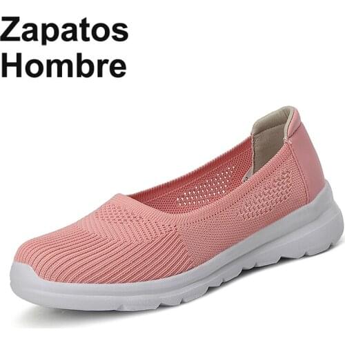 Summer 2020 Light Shoes Laides Sport Walking Flats Womens Loafers Black Pink Soft Breathable Women Sneakers Zapatillas Mujer