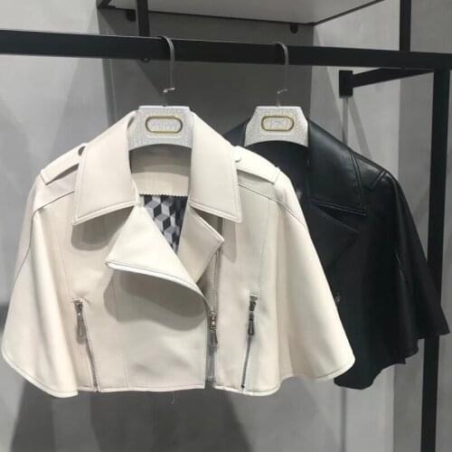 Ladies Real Leather Shawl Genuine Sheepskin Top