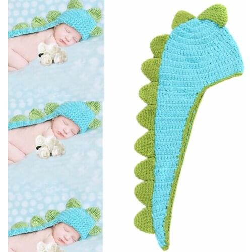 0-6 Months Newborn Unisex Photography Props Handmade Knitted Outfits Infant Toddler Conjoined Cap
