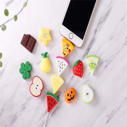 1Pcs New Fruit Series Cable Protector for iphone 5 6 7 8 x USB Data Line Protection Accessory Cable Organizer