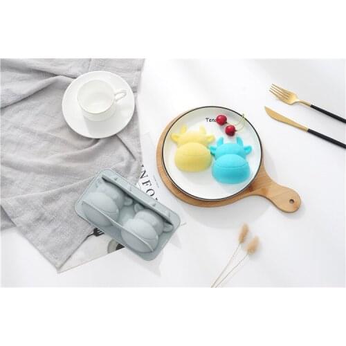 1PC Cow Head Christmas Silicone Fandont Mold Silica Gel Moulds Chocolate Molds Candy Mould Pastry Baking Tooks OK 1047