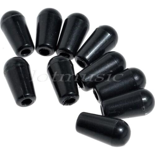 10Pcs Black Toggle Switch Tip Knob Cap for Electric Guitar Replacement