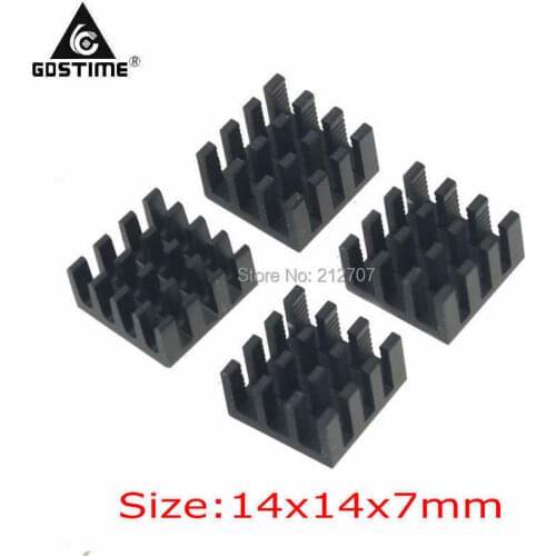 2000PCS Extruded Aluminum Heatsink 14 x 14 x 7mm Chip CPU GPU VGA RAM LED IC Heat sink Radiator