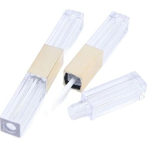 24/40pcs 6ml Transparent Empty Double Head Lip Gloss Wand Tube DIY Gold Double Sides Clear Lip Oil Lipgloss Packaging Container