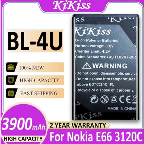 3900mAh BL-4U BL 4U Li-ion Phone Battery for Nokia 3120c 5250 206 515 5330 5530XM 5330XM 5730XM XpressMusic 5730 6212c C5-03 E75
