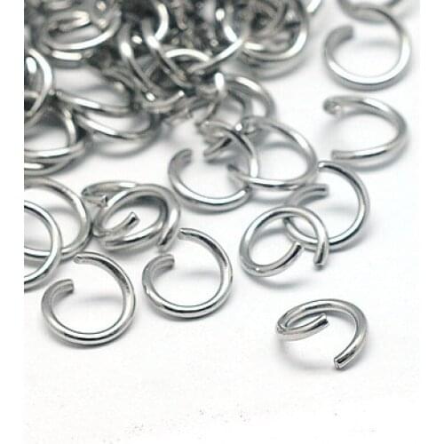 4/5/6/7/8mm Stainless Steel Jump Open Rings & Split Rings For Jewelry Making DIY Jewelry Findings