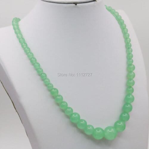 6-14mm Accessory Crafts Tower Necklace Chain Aventurine Crystal 18inch Beads Jewelry Party Gift Ornaments Semi Finished Stones