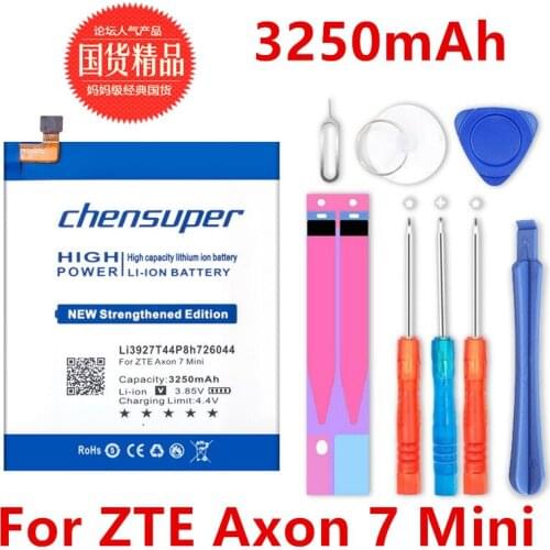 100% Original chensuper 3250mAh Li3927T44P8H726044 Battery For ZTE Axon 7 Mini 5.2inch Battery Free tools+Sticker