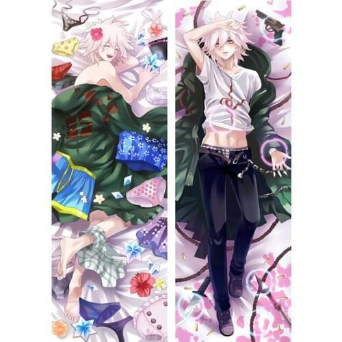 Anime PSP Game Danganronpa Komaeda Nagito Dakimakura Hugging Body Naegi Makoto Pillow Case Otaku Home Bedding Pillow Cover DO01P